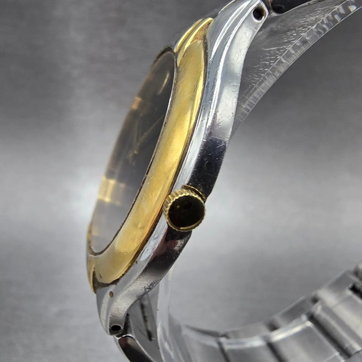 Movado Museum Watch Men 36mm Black Dial Two Tone Round 81 G4 1884 PARTS VTG3