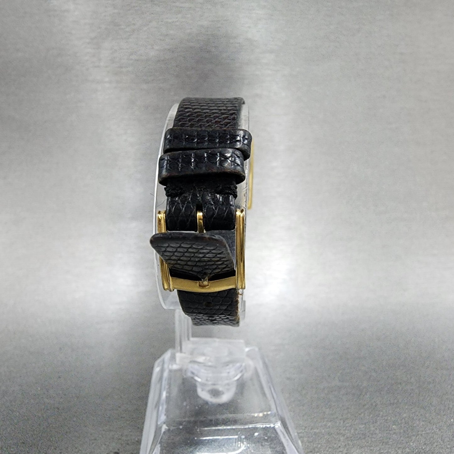 Seiko Lassale Tank Watch Women 18mm Silver Dial Gold Tone 84205099 New Bat7