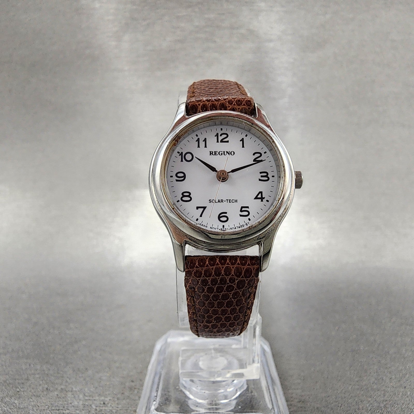Citizen Reguno Watch Women 24mm White Dial Silver Tone E031T017207 Solar Runs5