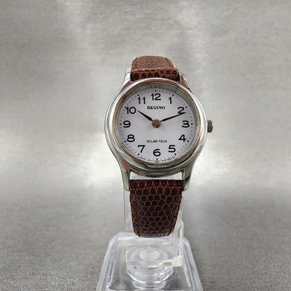 Citizen Reguno Watch Women 24mm White Dial Silver Tone E031T017207 Solar Runs5