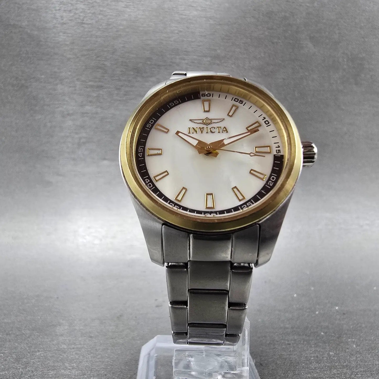 Invicta Specialty Watch Women 33mm MOP Dial Two Tone Round 12831 New Battery5