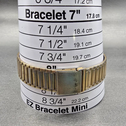 Citizen CQ Watch Men 31mm Silver Dial Gold Tone Daydate 4-711874 New Battery VTG9