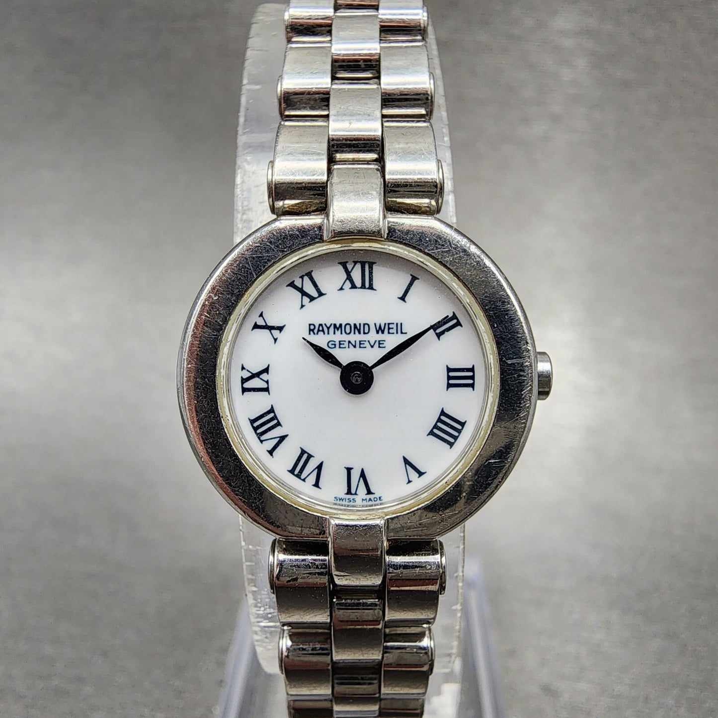 Raymond Weil Watch Women 21mm White Dial Silver Tone Round 5817 New Battery0