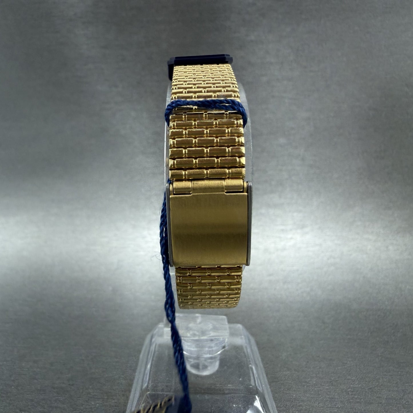Seiko Tank Watch Women 19mm Black Dial Gold Tone 2Y015D1H New Batt NOS W/Box8