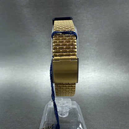 Seiko Tank Watch Women 19mm Black Dial Gold Tone 2Y015D1H New Batt NOS W/Box8