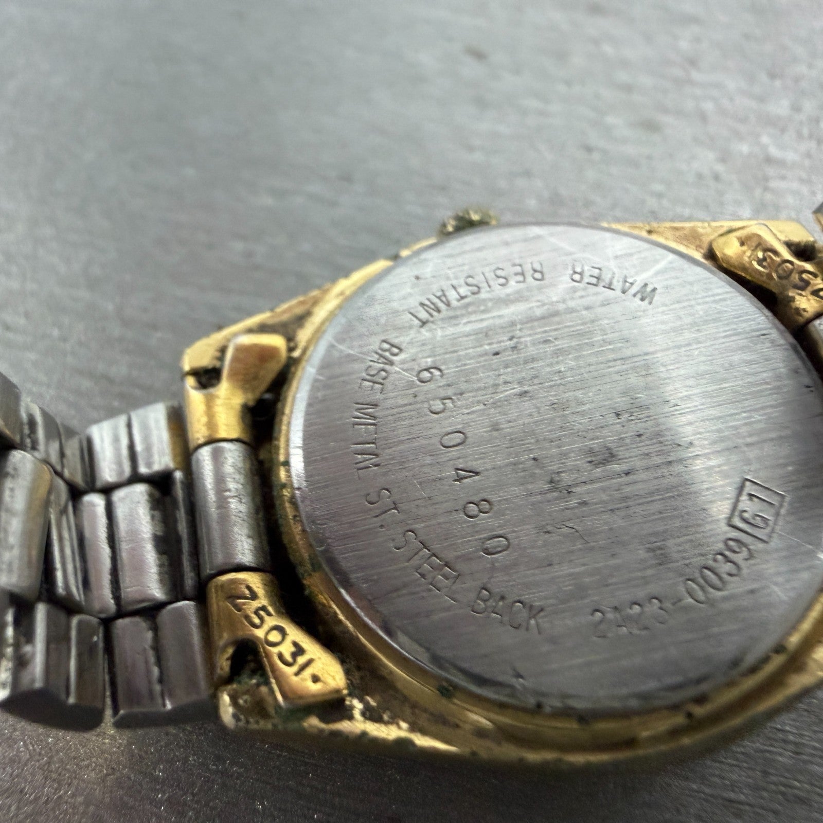 Seiko SQ Watch Women 25mm Gold Dial Gold Tone Daydate Round 2A23-0039 NewBat TPI9