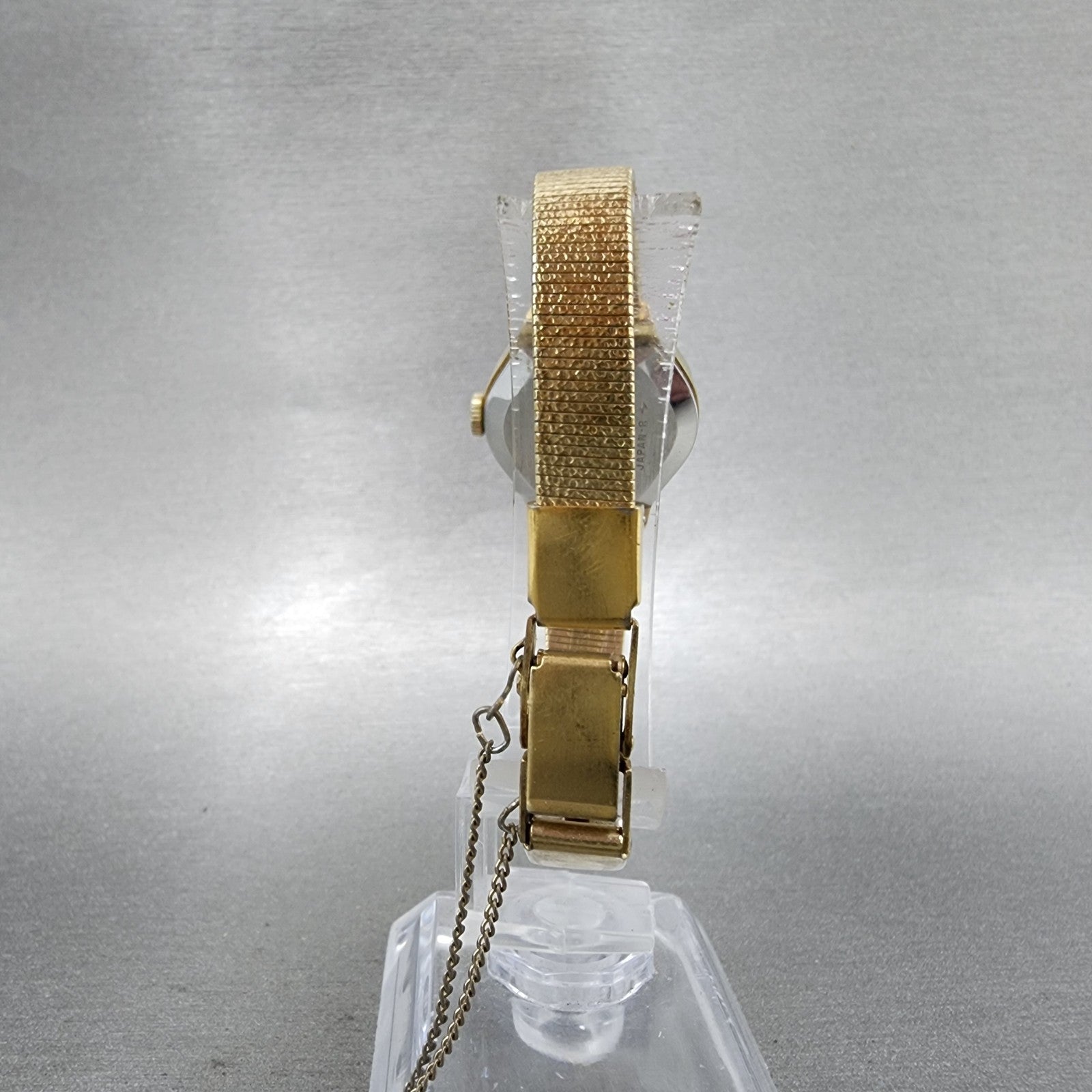 Seiko Watch Women 22mm Champagne Dial Gold Tone Oval Manual 11047140 Runs7