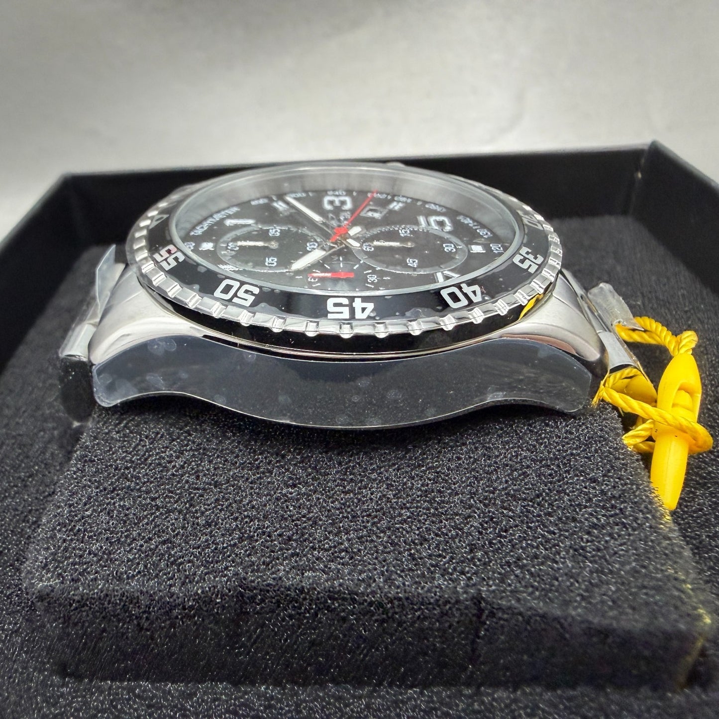 Invicta Specialty Chronograph Watch Men 45mm Black Dial Silver Tone Date 148753