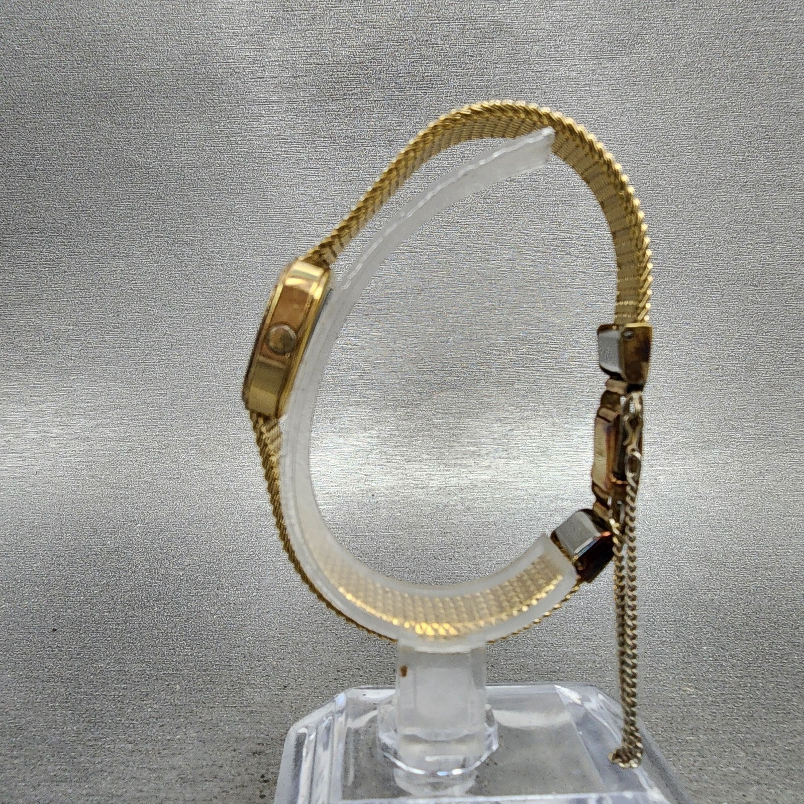 Seiko Watch Women 21mm Champagne Dial Gold Tone Octagon 23205200 New Battery6
