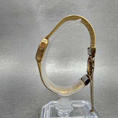 Seiko Watch Women 21mm Champagne Dial Gold Tone Octagon 23205200 New Battery6