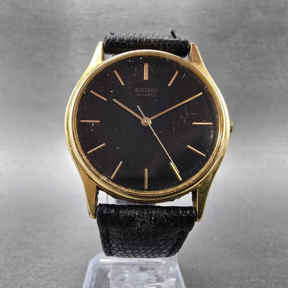 Seiko Watch Men 32mm Black Dial Gold Tone Round 2K01-0011 PARTS Vintage6