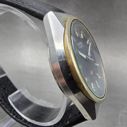 Seiko SQ Watch Men 34mm Black Dial Two Tone Daydate READ!!!!! 8223-8009 New Batt3