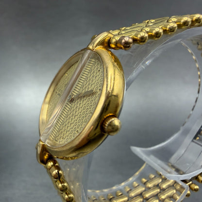 Longines Rodolphe Watch Women 24mm Gold Dial Gold Tone Round New Battery VTG2