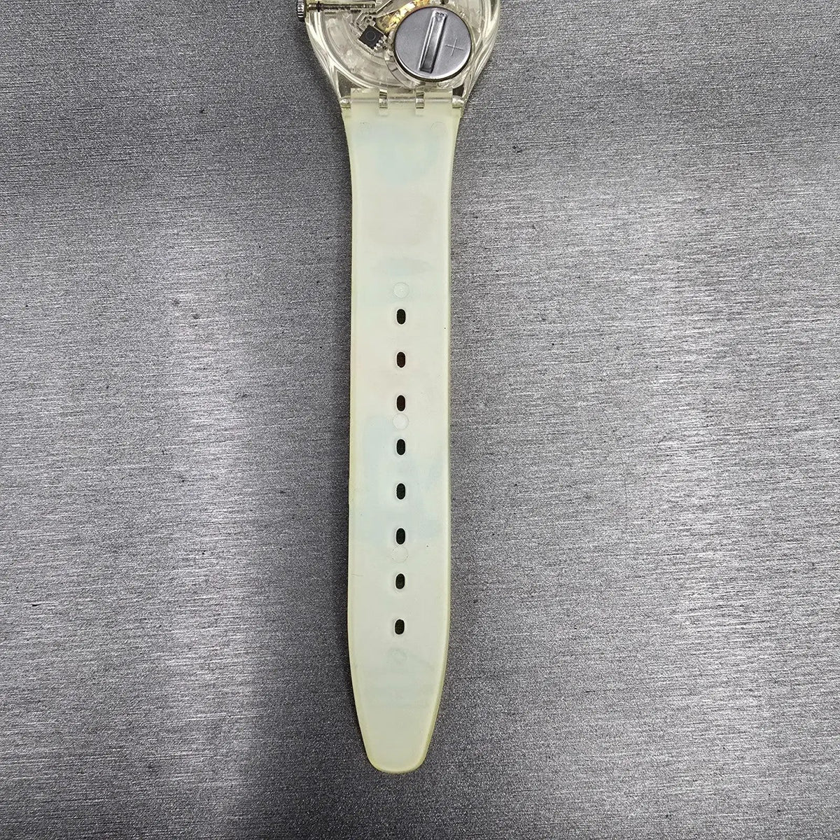 Swatch Paralympic Watch Men 35mm White Dial Clear Case Round GE213 New Battery10