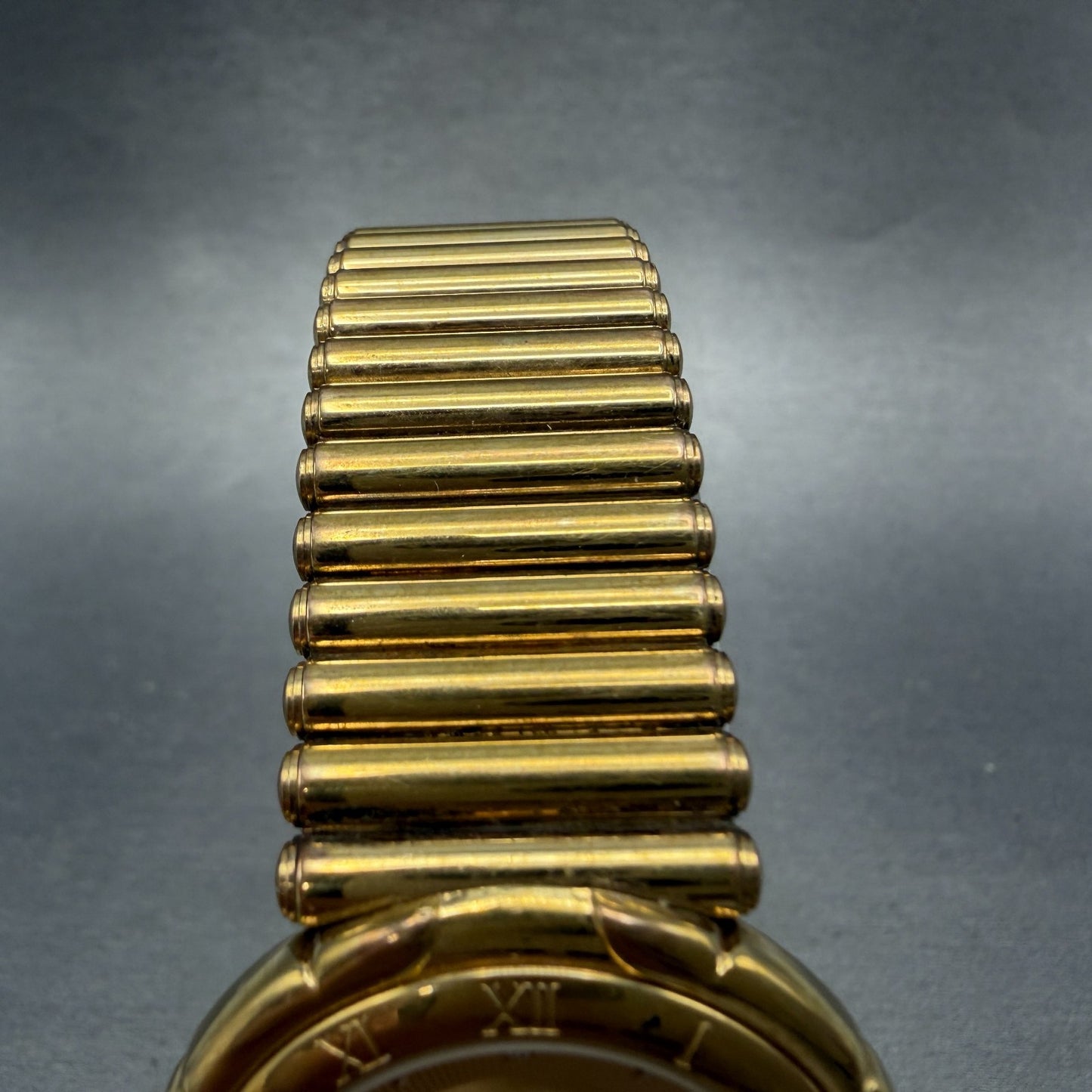 Delma Watch Men 34mm Gold Dial Gold Tone Round Bracelet Swiss New Battery4