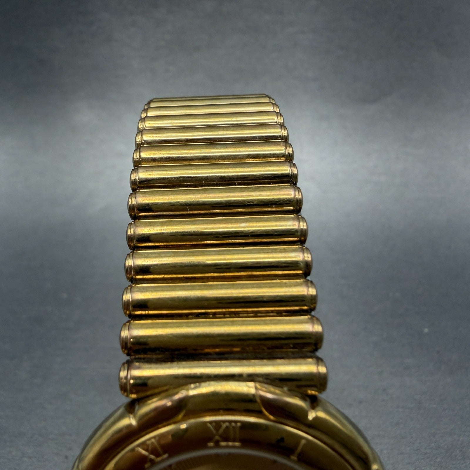 Delma Watch Men 34mm Gold Dial Gold Tone Round Bracelet Swiss New Battery4