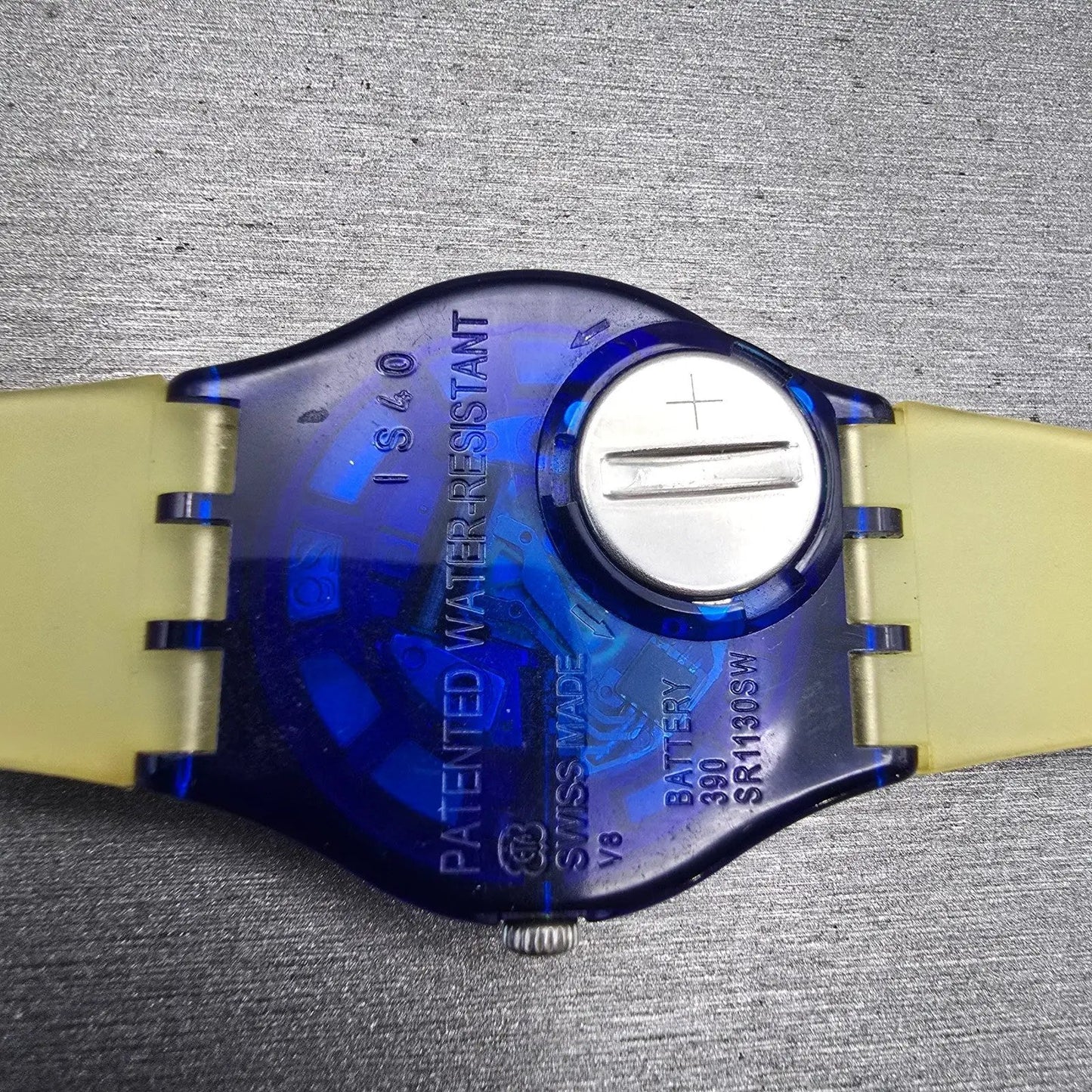 Swatch LINAJOLA Watch Unisex 34mm Blue Dial Blue Case Round GN237 New Battery10