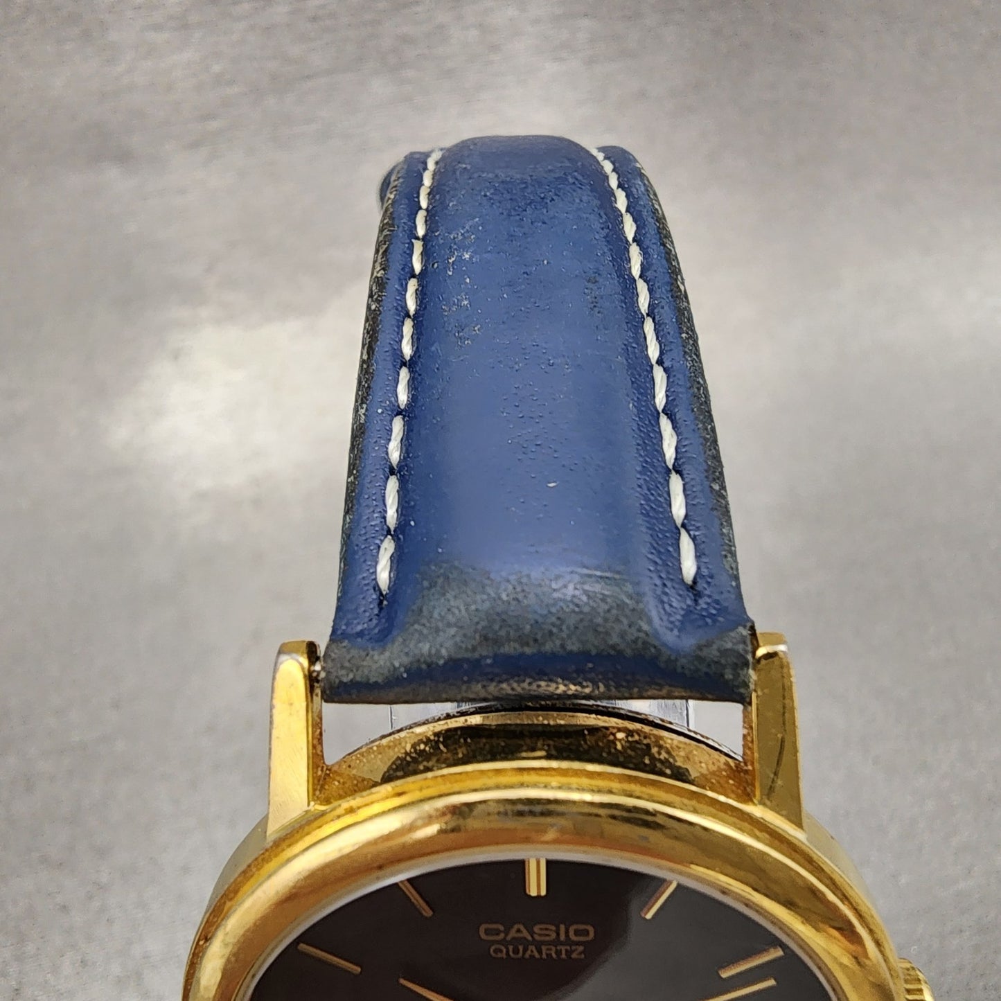 Casio MTP1095 Watch Men 33mm Black Dial Gold Tone Round New Battery4