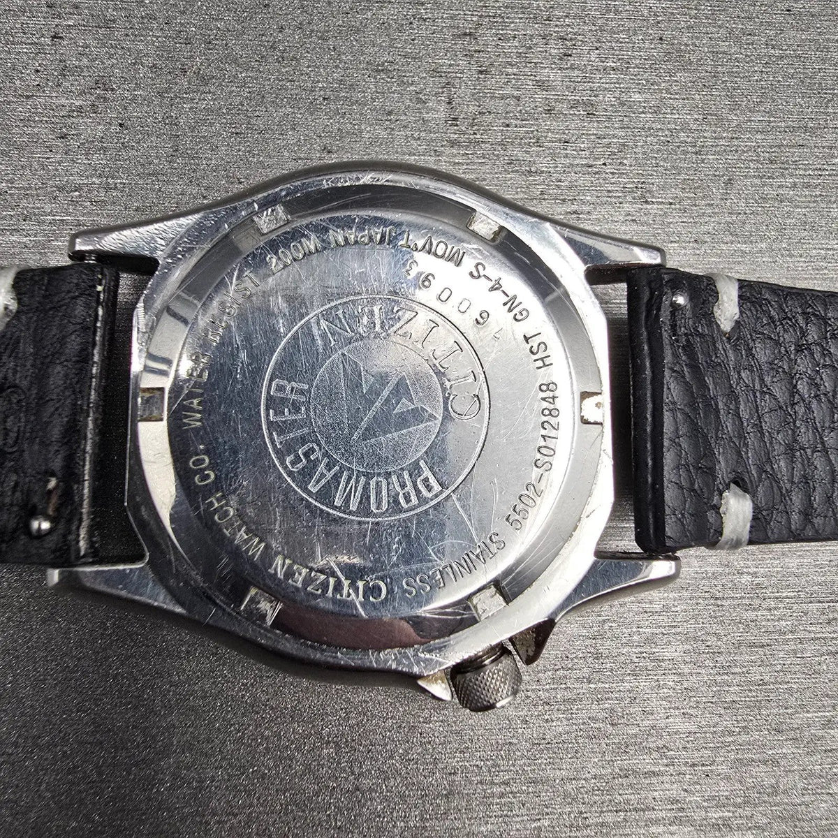 Citizen Dive Watch Men 37mm Black Dial Steel Daydate Round 5502-S012848 New Batt10
