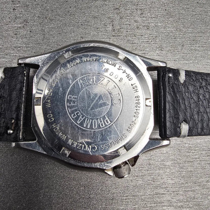 Citizen Dive Watch Men 37mm Black Dial Steel Daydate Round 5502-S012848 New Batt10