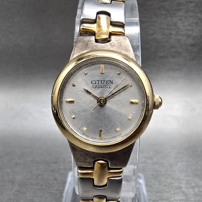 Citizen Watch Women 21mm Silver Dial Two Tone Round 5930-S99116 New Battery VTG0