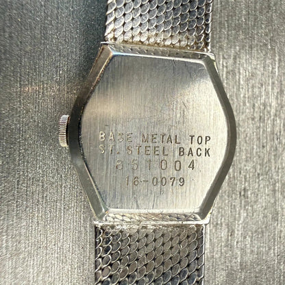 Seiko Watch Women 19mm Silver Dial Silver Tone Round 16-0079 Vintage New Battery10