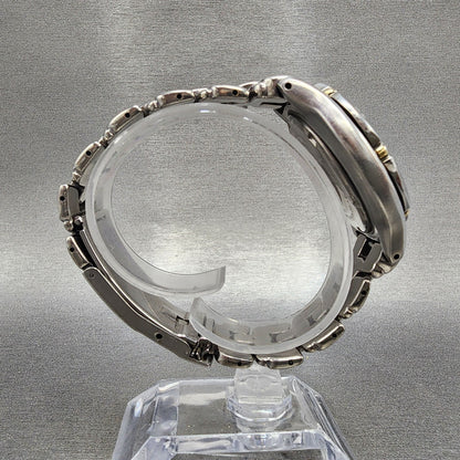Seiko Scuba Dive Watch Men 38mm MOP Dial Titanium Tone Date 7n356120 PARTS9