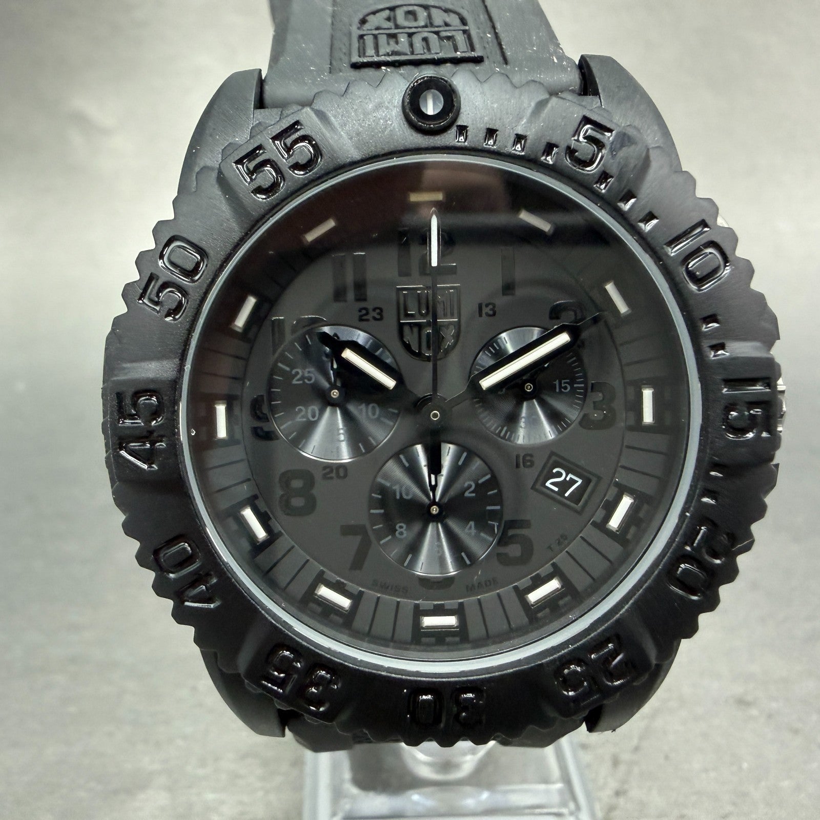 Luminox Navy Seal Colormark Chrono Watch Men 43mm Black Dial Black Tone New Batt0