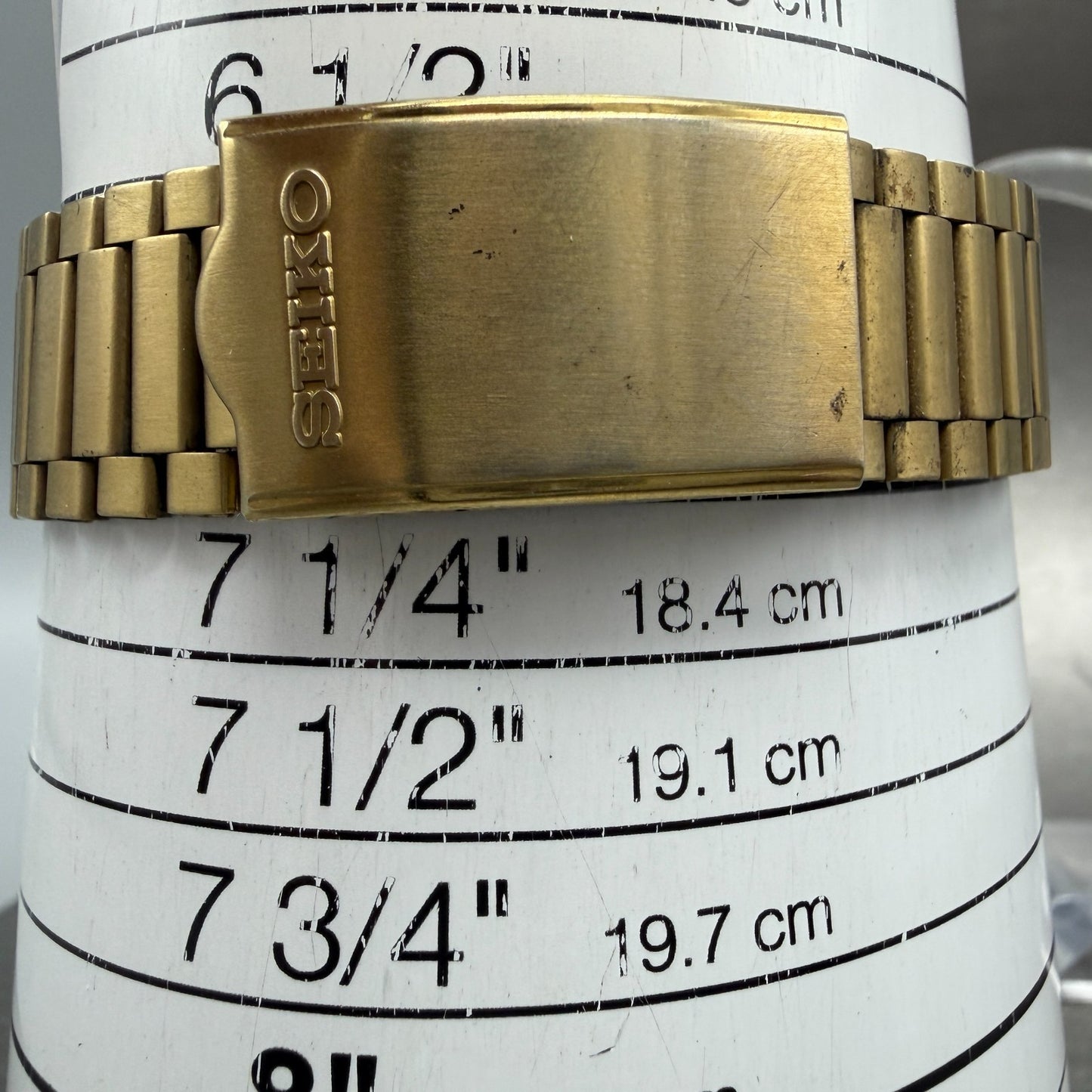 Seiko Chronos Watch Men 33mm Champagne Dial Gold Tone Daydate 8123-7080 PARTS11