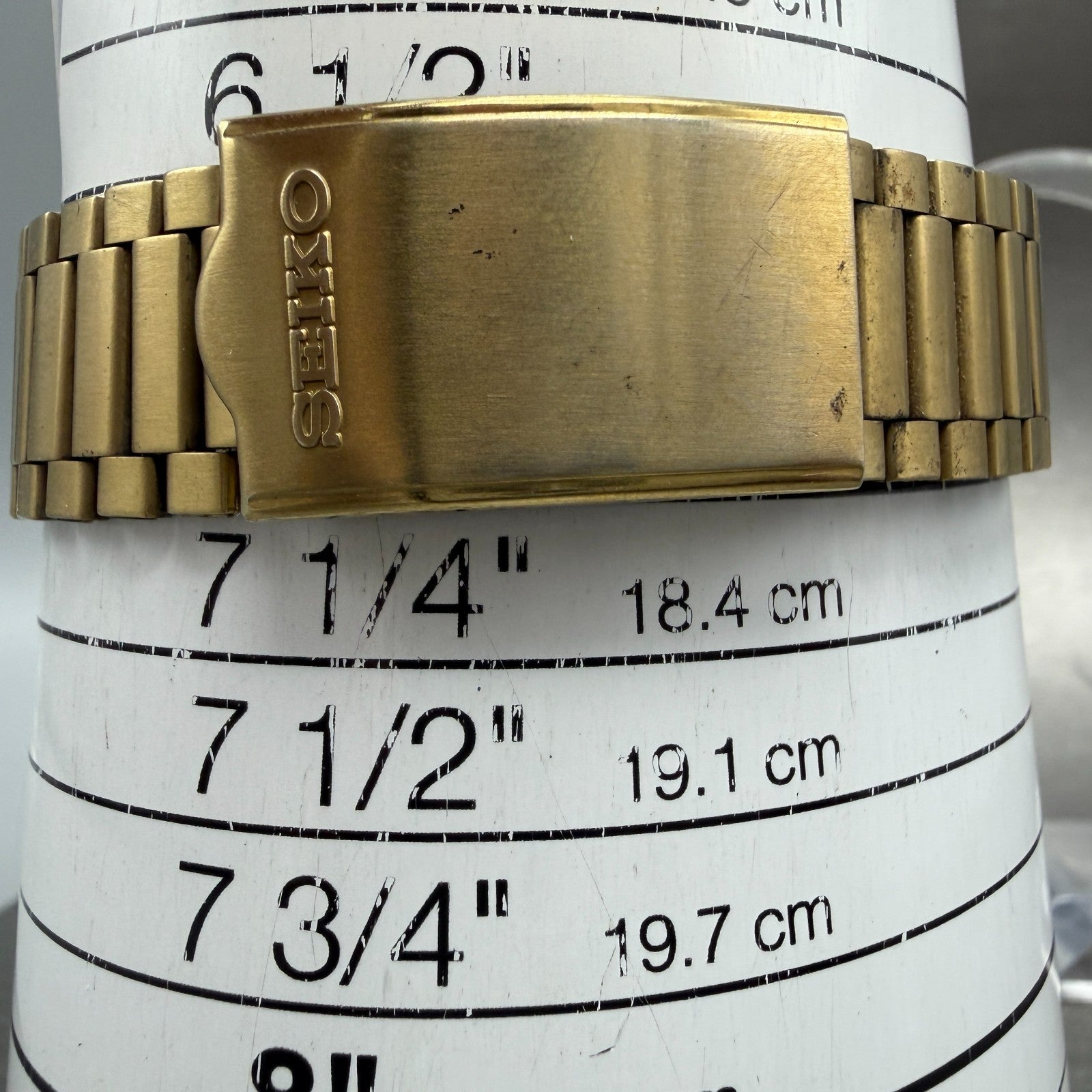Seiko Chronos Watch Men 33mm Champagne Dial Gold Tone Daydate 8123-7080 PARTS11