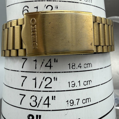 Seiko Chronos Watch Men 33mm Champagne Dial Gold Tone Daydate 8123-7080 PARTS11