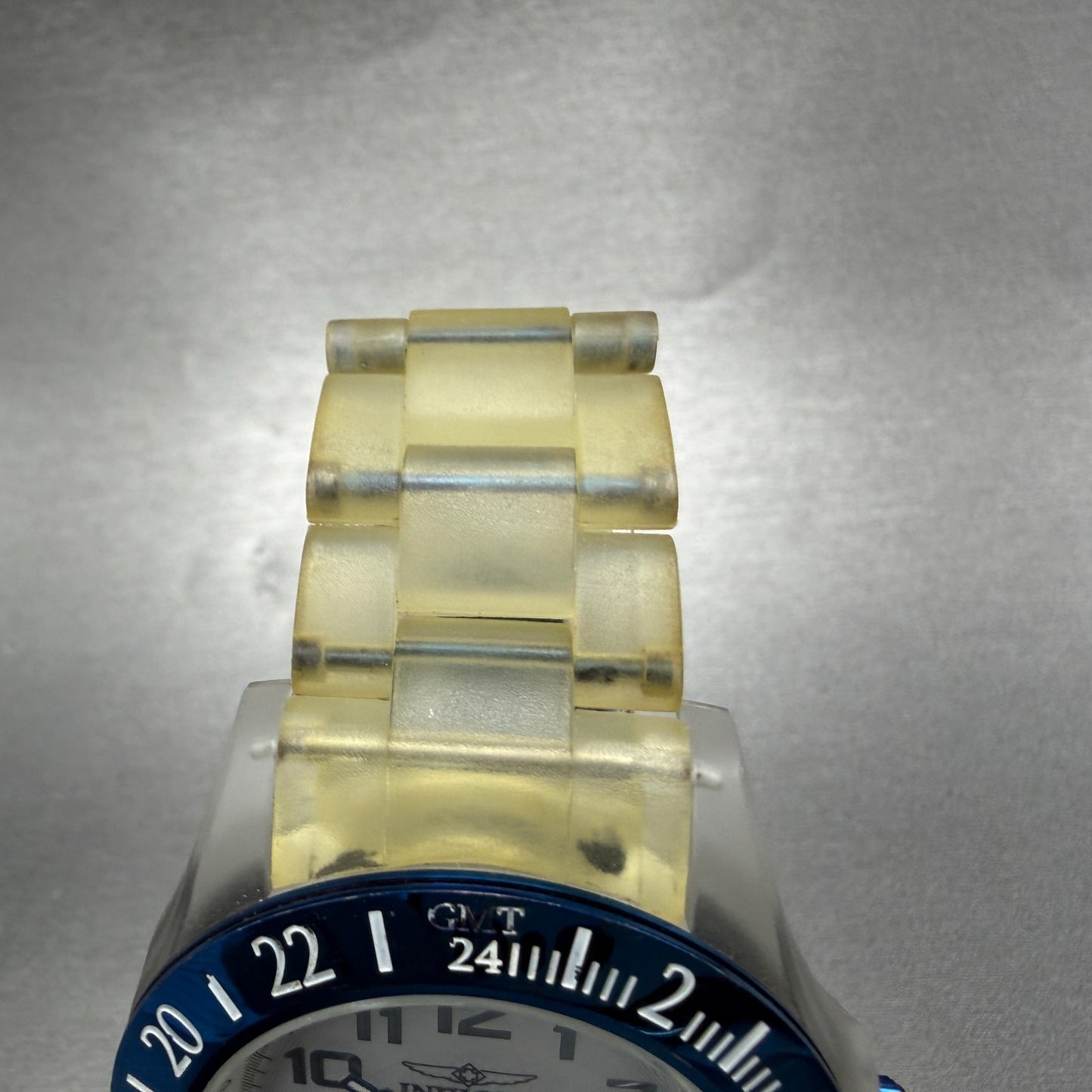 Invicta Speedway GMT Watch Men 44mm White Dial Clear Case Case Date 3565 New bat4