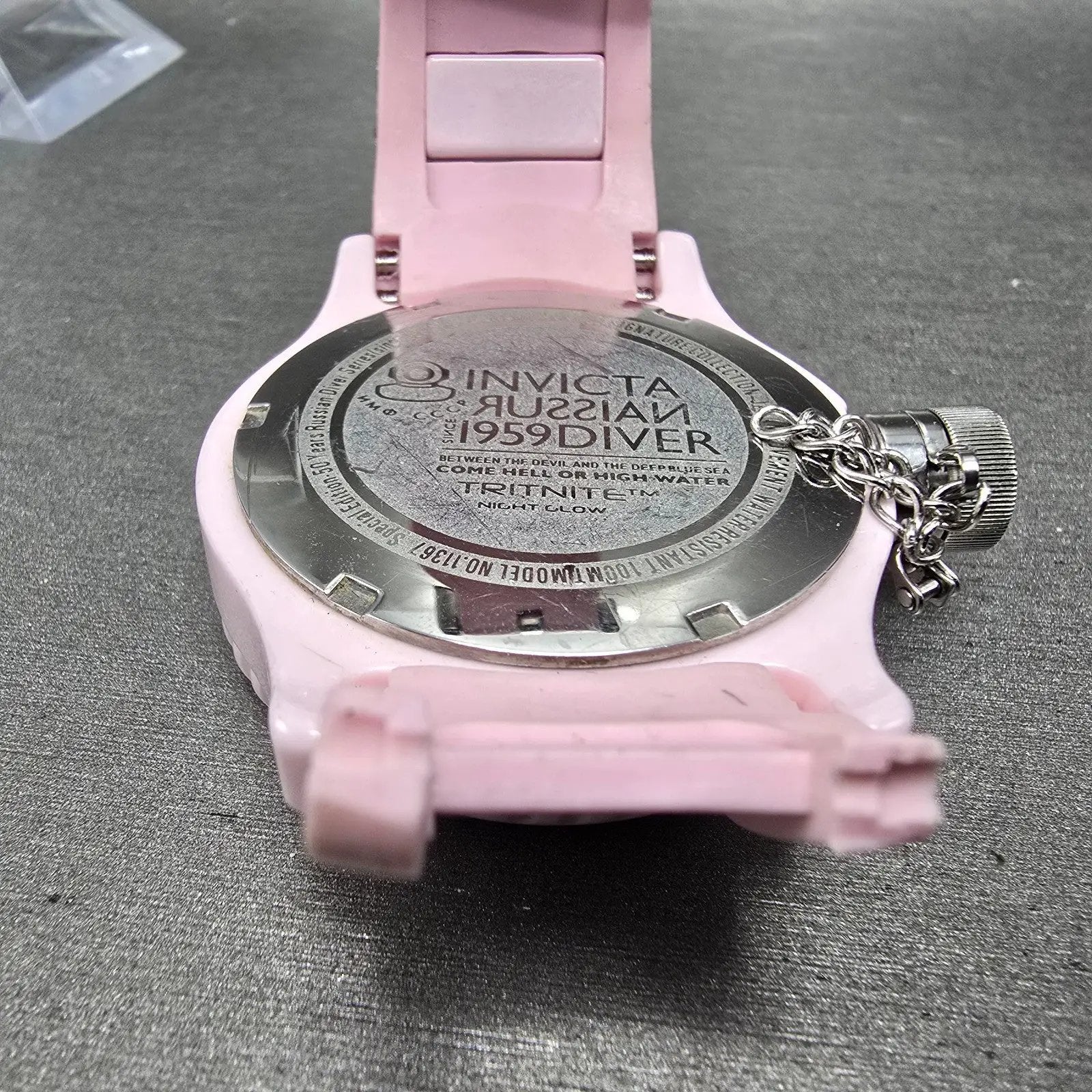 Invicta Russian Diver Watch Women 42mm MOP Dial Pink Tone Daydate 11367 PARTS8