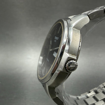 Tissot Automatic III Watch Men 39mm Black Dial Steel Daydate Round Runs W/Box3