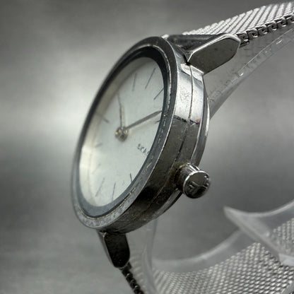 Skagen HALD Watch Women 26mm Silver Dial Silver Tone Round Mesh Band New Battery2