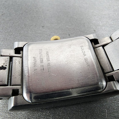Bulova Tank Watch Women 21mm White Dial Two Tone Rectangle 98T49 New Battery9