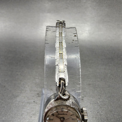 Seiko Solar Watch Women 15mm White Dial Gold Plated Manual Wind 100670 Runs4