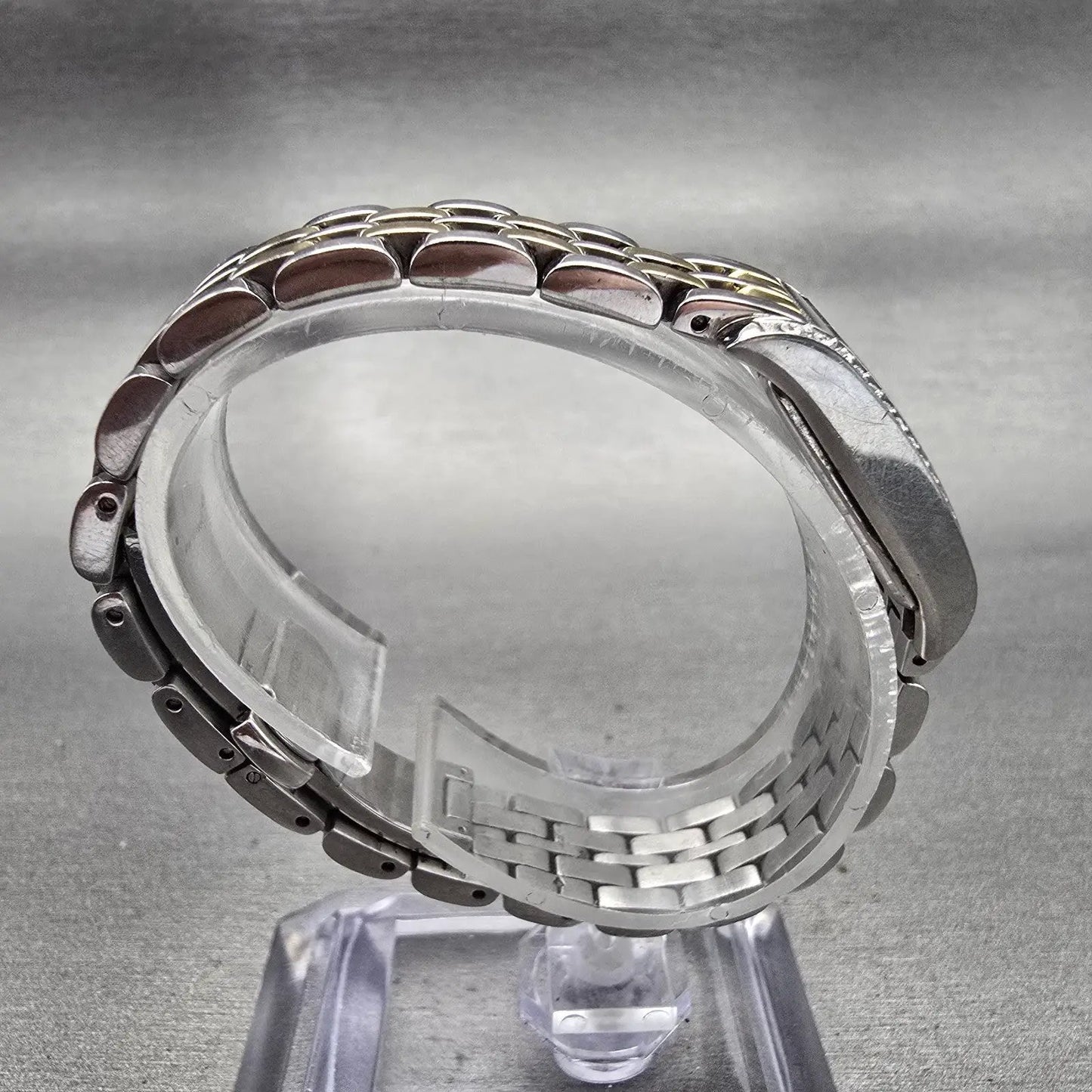 Citizen Eco-Drive Tank Watch Women 14mm White Dial Gemmed Rectangle G620 Works8