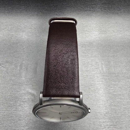 Skagen Watch Men 39mm Silver Dial Silver Leather Round 858XLSLD New Battery4