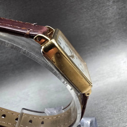 Alba Tank Watch Women 21mm White Dial Gold Tone Rectangle V236-5280 New Battery3
