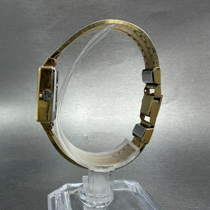 Seiko Tank Watch Women 20mm Black Dial Gold Tone Rectangle 4301-5030 New Battery6