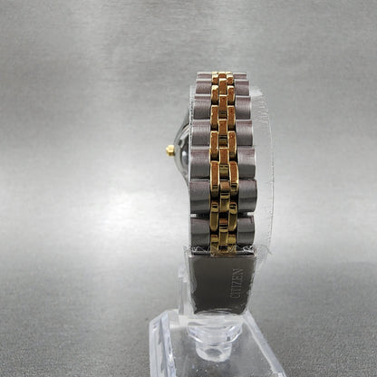 Citizen Watch Women 26mm MOP Dial Crystal Bezel Two Tone Daydate EQ053450D7