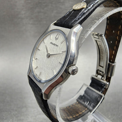 Bulova Accutron Watch Women 25mm White Dial Steel Round 26L01 New Battery2