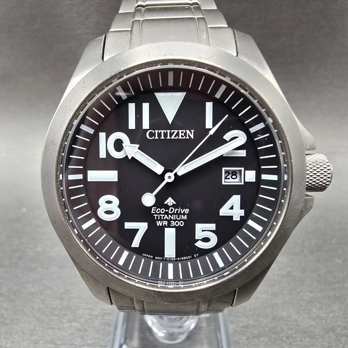 Citizen Promaster Tough Watch Men 40mm Black Dial Titanium Date BN0118-55E Works0
