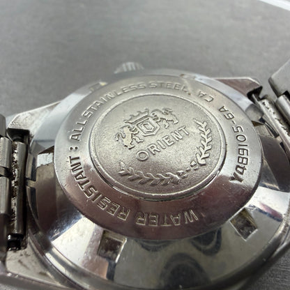 Orient Hi Ace Watch Men 38mm Green Dial Steel Daydate Round Automatic Runs VTG9