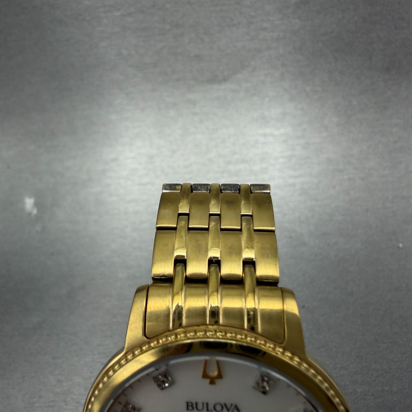 Bulova Watch Women 34mm MOP Dial Gold Tone Round 97P134 New Battery4