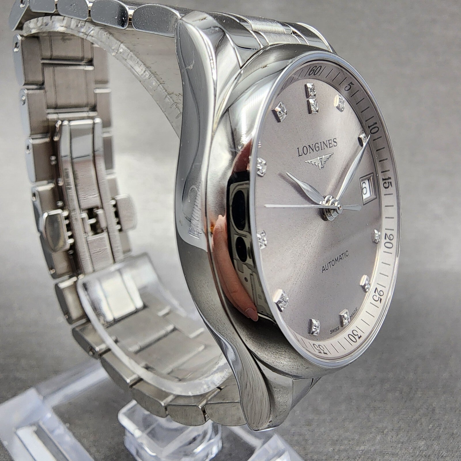 Longines Master Collection Automatic Watch Unisex 34mm Silver Dial Steel Works3
