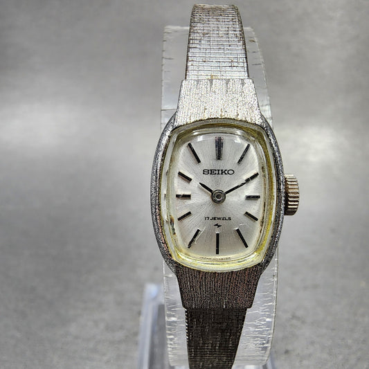Seiko Watch Women 15mm Silver Dial Silver Tone Manual Round 113360 Runs0