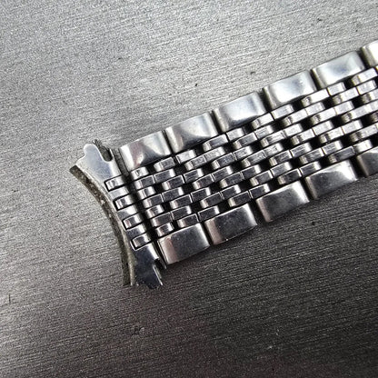 Seiko Beads Of Rice Bracelet 19mm Stainless Steel Silver Tone Tri Folding ClaspK9