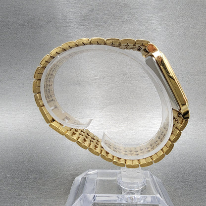 Seiko Tank Watch Men 28mm Champagne Dial Gold Tone 5y305309 New Battery8
